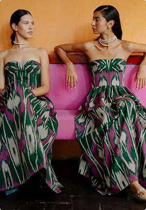 Palm Ikat Statement Maxi